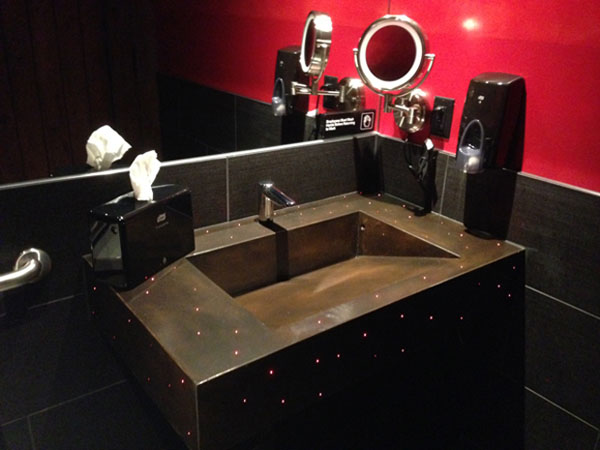 Fiberoptic Lighting Restroom Sink